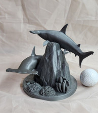XL Hammerhead Shark Diorama , 3D Printed, Roleplaying, decor, etc. 1/22 scale