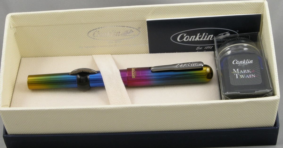 Conklin Crescent Rainbow Limited Edition Fountain Pen Broad Nib