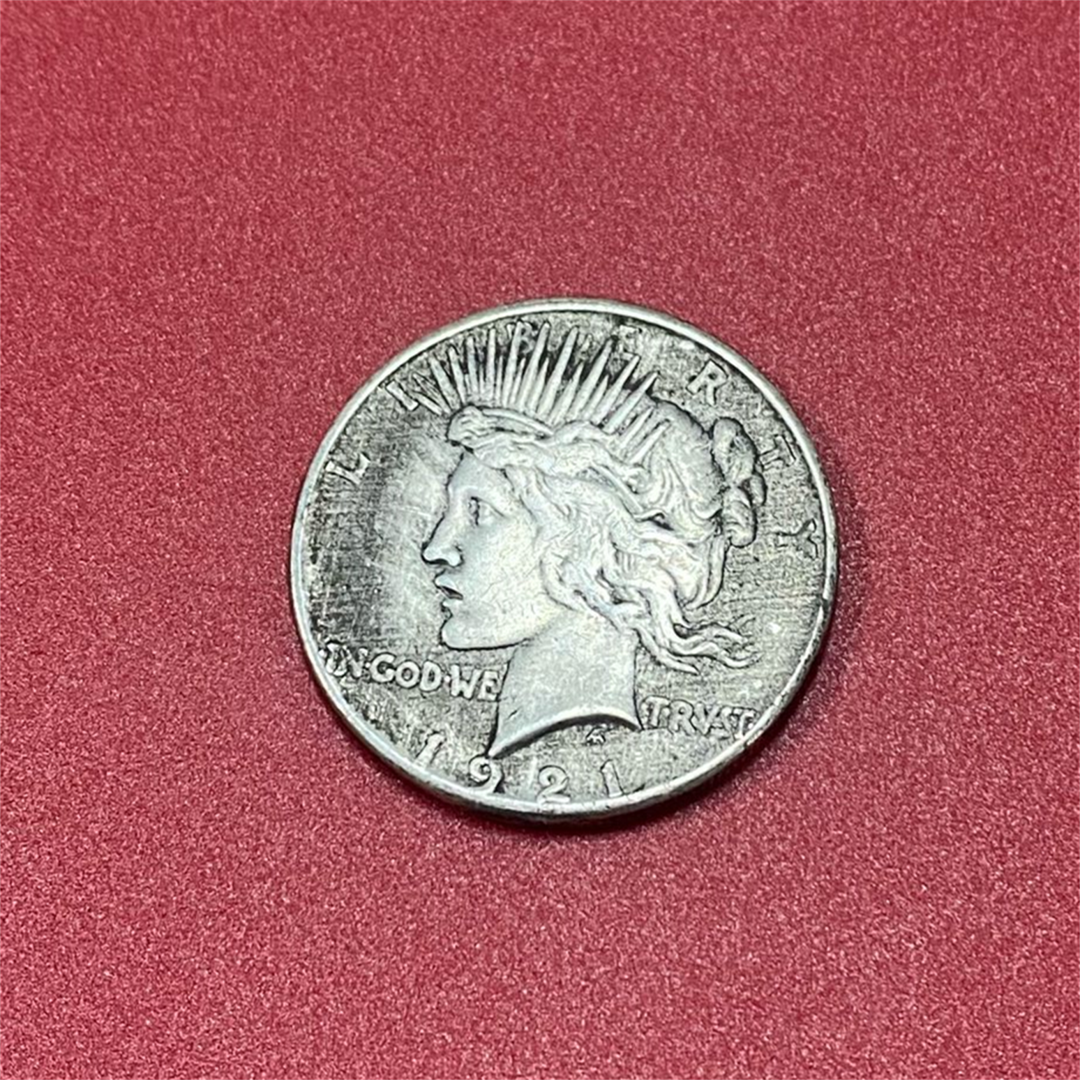 1921 Philadelphia Peace 90% Silver Dollar