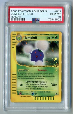 PSA 10 Jumpluff Holo Aquapolis H13/H32 Pokémon Italian / Italiano