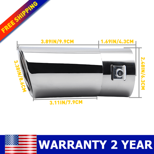 For Toyota Camry Car Chrome Stainless Steel Rear Exhaust Pipe Tail Muffler Tip 2 - Bild 13 von 14
