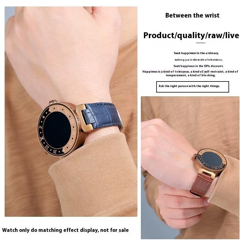 Correa de cuero de desmontaje rápido para LV boca convexa 21 x 12 mm correa de reloj para hombre Foto 4 de 4