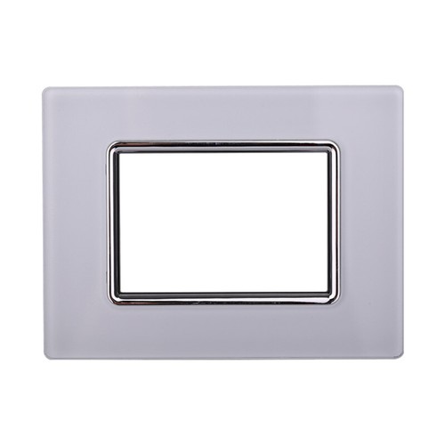 Placca in Vetro compatibile a Bticino Living 3/4/7P Oro,Silver,Bianco,Nero,Metal - Foto 2 di 16