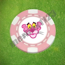 Pink Panther Inspector Clay Poker Chip Golf Ball Marker Card Guard