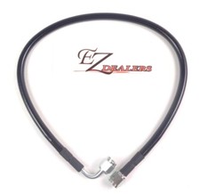Turbo Oil Feed Line 12 Black Ptfe Steel Braided -4an -90 X Str. Made In Usa