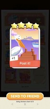 Monopoly Go Sticker POST IT READ DESCRIPTION BEFORE BUYING
