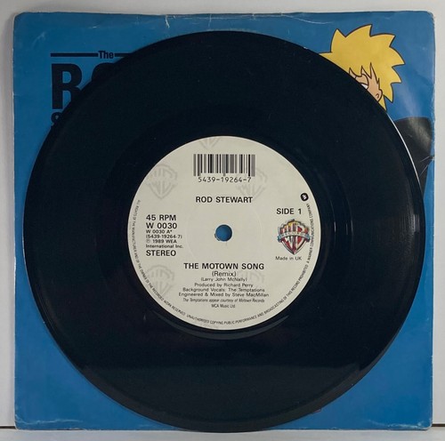 Rod Stewart With The Temptations The Motown Song 45 1991 90s 7’’ single - Picture 3 of 4
