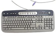 HP Keyboard Wired w/ Internet & cd/dvd controls 5185-1596 Wired PS/2 - TESTED 