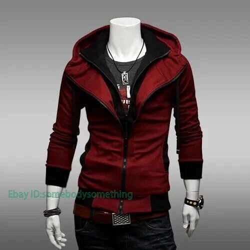 Mens Jackets Slim Fit Zip Up Hoodies Casual Korean Coats Warm For Winter Jackets image 4