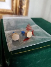 RENE CAOVILLA SHOE TAN IVORY BEIGE SPARE REPLACEMENT HEEL TIPS TAPS NEW IN BAG