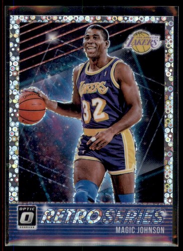 Magic Johnson [Fast Break Holo] #25 2018 Panini Donruss Optic Retro Series card