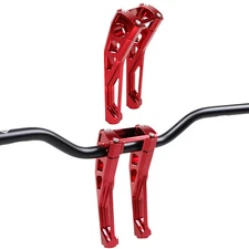1.0“ Handlebar Red Pullback Risers for Harley Softail Standard Street Bob FXLRST