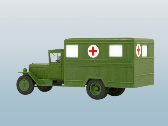 EX MAGAZINE RENAULT R 2087 Militaire Ambulance - 1:43 Echelle Moulé Camion LL01 EUR 19,31