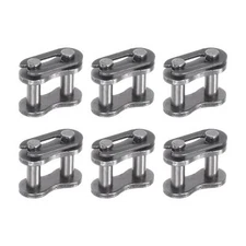 6 Pcs #25 Chain Connector Link Roller, 1/4" Pitch Carbon Steel for 04C Chain