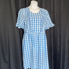 Vero Moda  Blue White Gingham Checked Dress R...