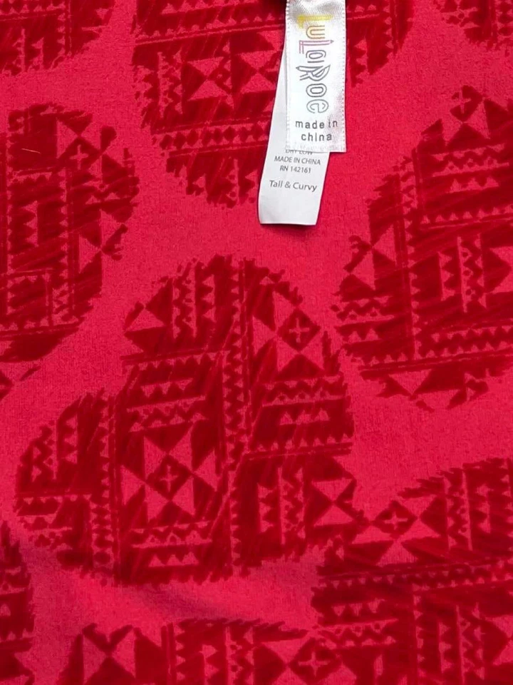 NUEVO Legging LuLaRoe TC CORAZÓN ROSA San Valentín Azteca Suroeste Western Love Holiday Foto 3 de 4
