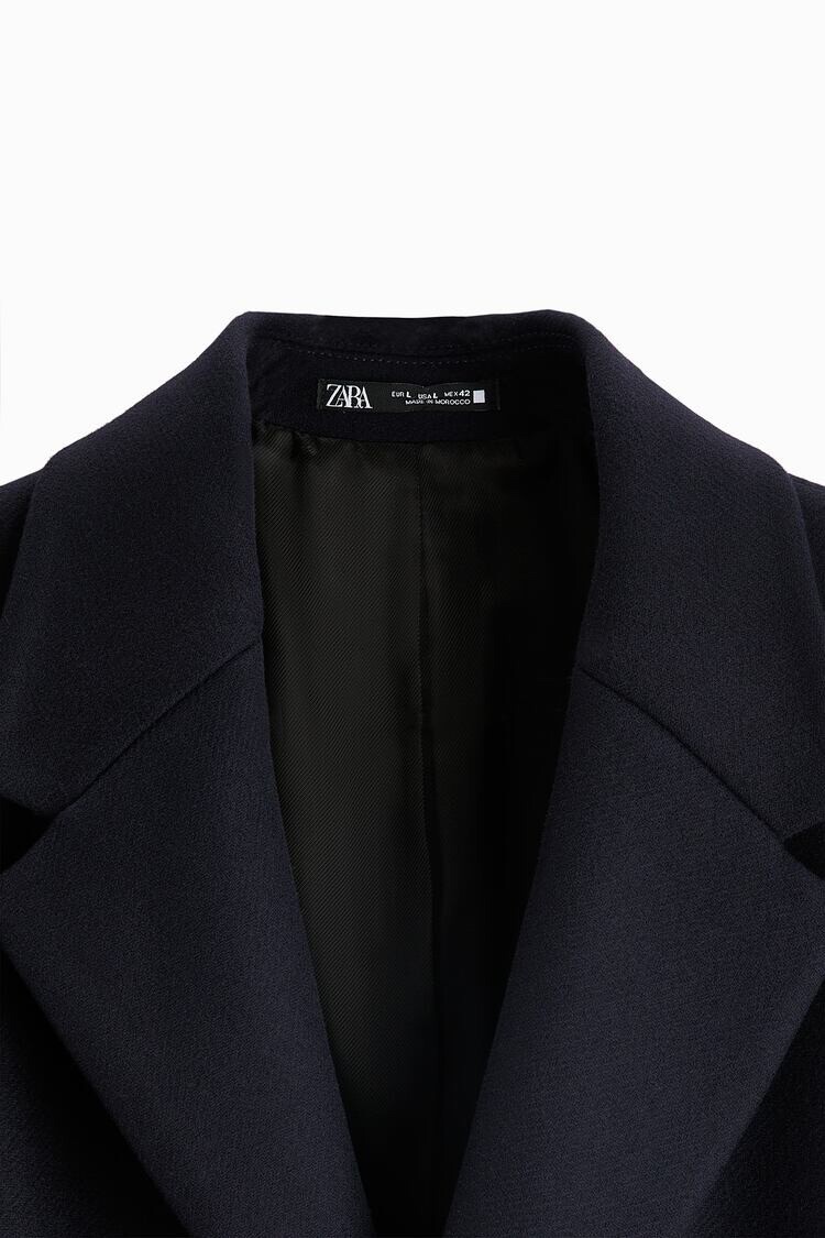 ZARA MAN COAT WITH TWO BUTTONS SEA BLUE SIZE L 6398/589 image 9