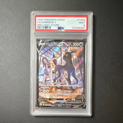 Swsh09 Brilliant Stars Umbreon V TG22/TG30 Full Art Ultra Rare Holo PSA 9 2022