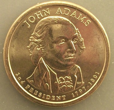 2007 P JOHN ADAMS Presidential UNCIRCULATED $1 coin from Mint roll
