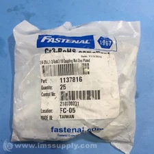Fastenal 1137816 Bag of 25 Coupling Nuts FNFP