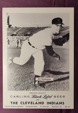 1956 Carling Black Label Beer Art Houtteman Cleveland Indians