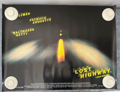 Theatrical UK Quad Movie Poster for David Lynch's Lost Highway 30x40 (Rolled)