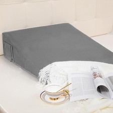 Dark Grey Wedge Pillow Case Cover,Bed Wedge Pillow Cover with Zipper,25"x25"x...