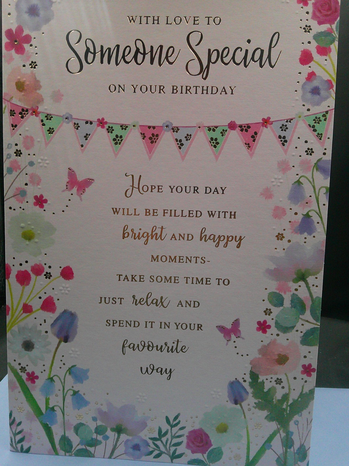 SOMEONE SPECIAL  BIRTHDAY CARD 9"" X6"" CUTE VERSE FRIEND