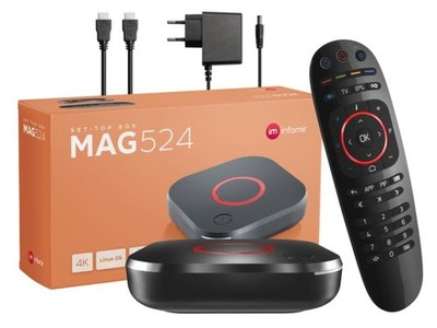 Mag 524W3 4K , Built-in Dual Band 2.4G/5G WiFi, HDMI Cable (Much