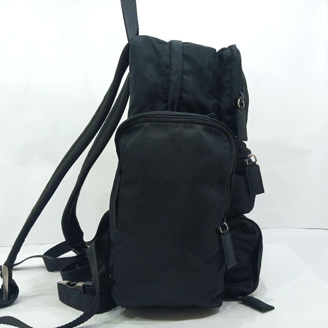 PRADA Men's Backpack Bag Rucksack Nylon Black Noir Used Authentic thumbnail 3