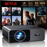 4K, 1200ANSI Home Cinema Projectors Built in APP, 20W Dolby Audio, TOPTRO FHD 10