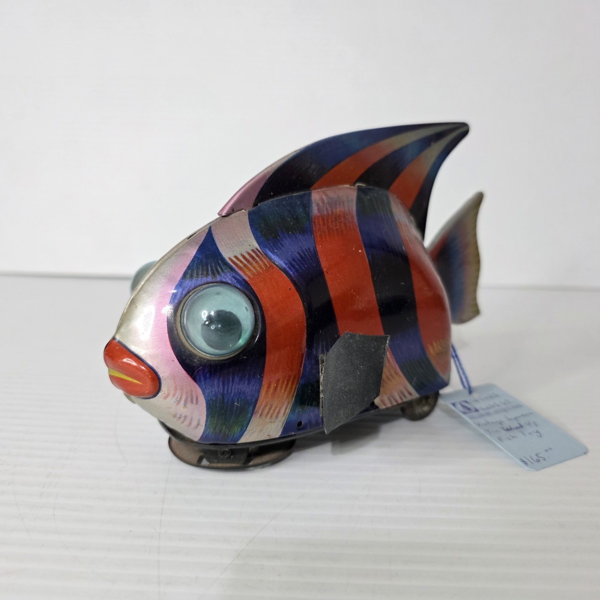 オランダHooijkaas社製、純銀835S『ミニチュア・魚釣り』ヴィンテージ Vintage 1950s Yoshiya KO Japan Tin Wind-Up Tropical Fish Toy