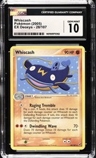 Pokemon EX Deoxys  28/107 Rare Card - Whiscash CGC Gem Mint 10 on eBay