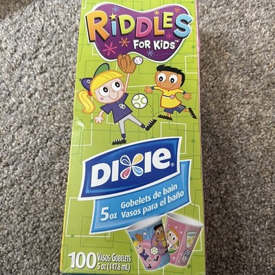 NEW Dixie Riddles For Kids Cups Unopened Box 100 Count 5oz 2005-06 1976 Riddles