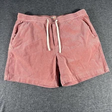 Marine Layer Mens Saturday Cord Shorts L Corduroy Vintage Style Dusty Coral New
