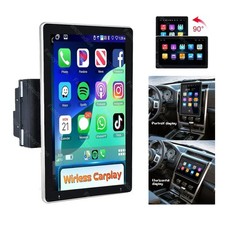 10.1'' Android 15 Carplay Auto Radio Double 2 Din Rotatable Car Stereo Bluetooth