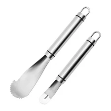 Orange Peeler Tool Stainless Steel Citrus Peeler Tool with Serrations Long Ha...