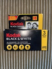 KODAK 35mm Black White 400 Film 3 Rolls Pack NOS Expired 06/2007 Exp Film