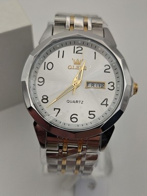OLEVS Watch Two-tone Business Dress Analog Stainless Steel 
