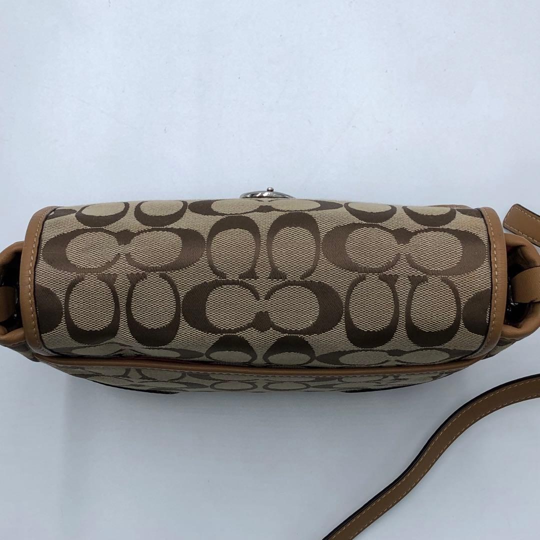 Coach Signature Shoulder Bag Canvas Beige Authentic G01081120 thumbnail 5