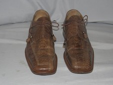 David Eden Tan Genuine Ostrich Shoes Size 10 1/2
