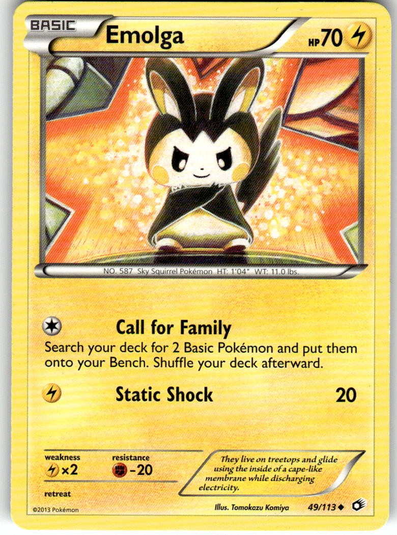 Emolga Uncommon Legendary Treasures 49/113 LP