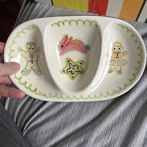 ~RARE~ Stangl ~COOKIE TWINS~ Children’s DIVIDED DISH ~KIDDIEWARE~ FEEDING Plate - Picture 6 of 10