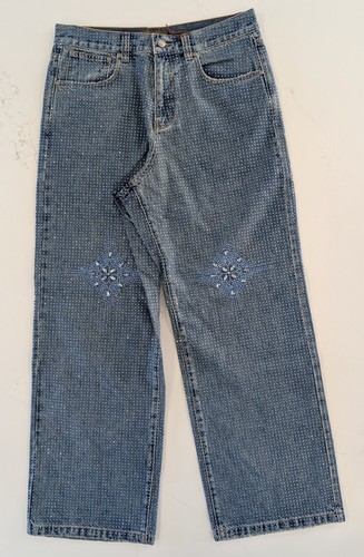 Birth Of Royal Child BORC 20K Stellar Diamond Denim Jeans Blue Large L NWT $390
