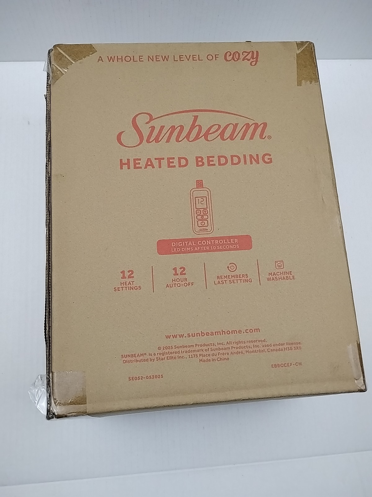 Sunbeam Royal Ultra Fleece Heated Electric Blanket Twin Size Settings 12-Hour