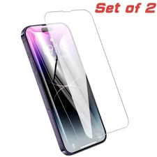2Pcs Tempered Glass Screen Protector Protection Film for iphone 14/15/16 Series
