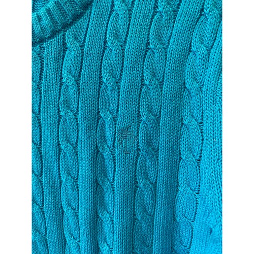 Lilly Pulitzer Blue Cable Knit Crew Neck Sweater XS Preppy Colorful - Picture 3 of 7