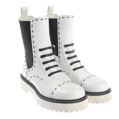 Dolce & Gabbana Stiefeletten 36 EUR Weiß Schwarz