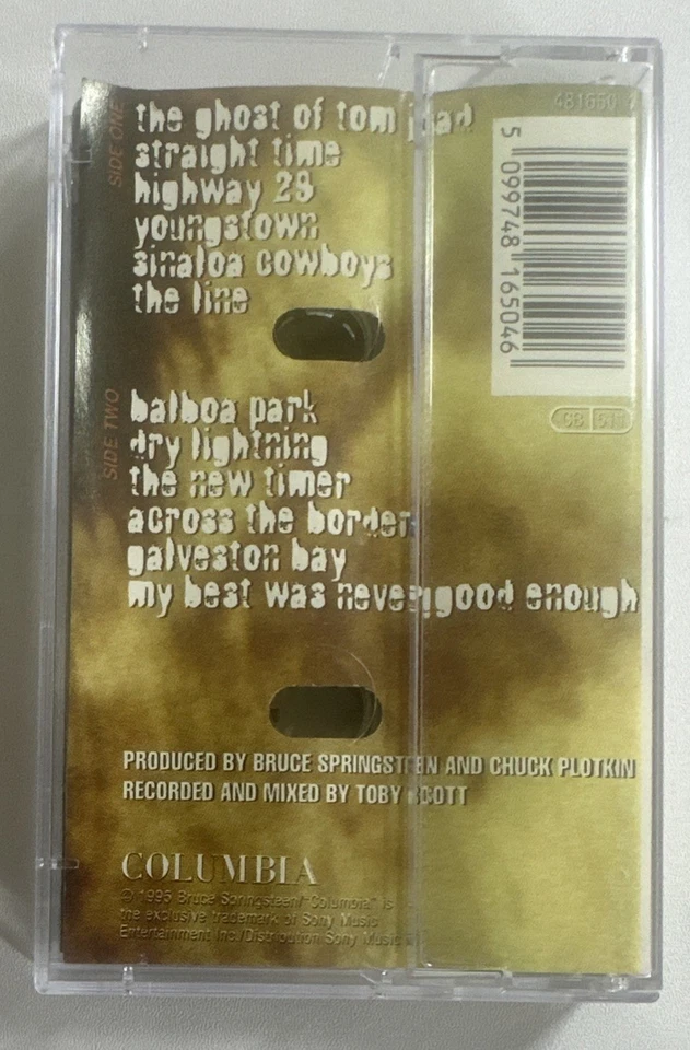 BRUCE SPRINGSTEEN ~ The Ghost Of Tom Joad ~ Cassette Tape Play Tested EX / EX - Image 3 of 4