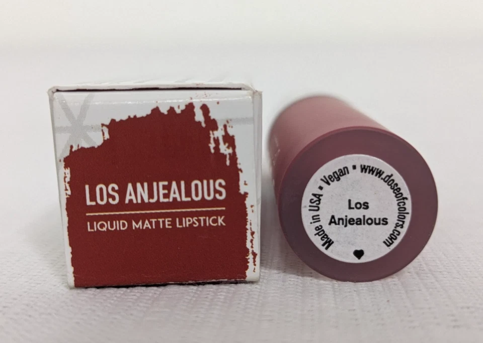 Dose of Colors "Los Anjealous" Liquid Matte Lipstick New Bestie Ruby Red Vegan - Image 3 of 4